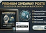 design a premium instagram and facebook giveaway post for your brand